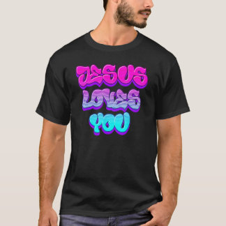 Jesus Kärlek You Graffiti Christian T Shirt