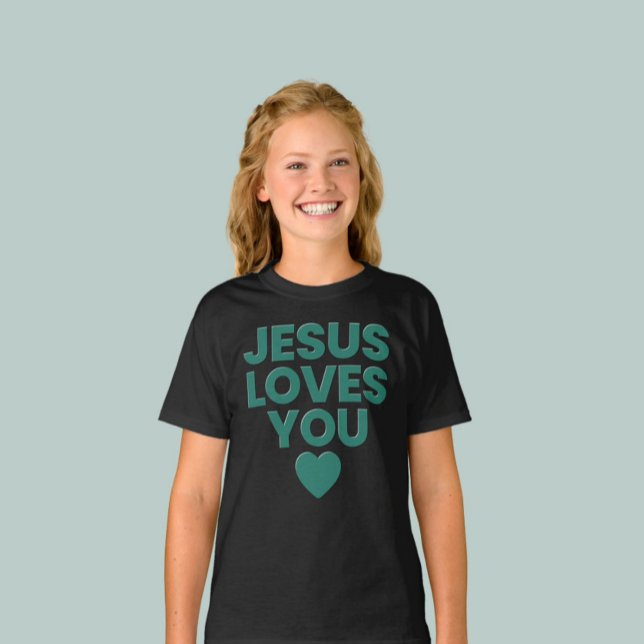 Jesus Kärlek You Kids' kristna Cute Faith-baserade T Shirt (Skapare uppladdad)