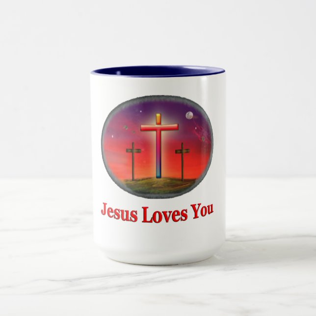jesus kärlek you mugg (Center)
