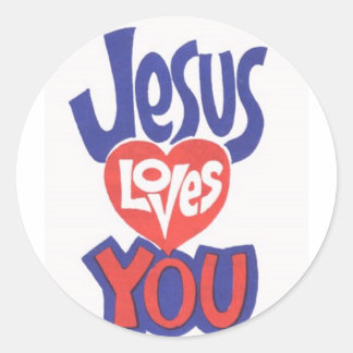 JESUS-KÄRLEK-You Stickers Runt Klistermärke