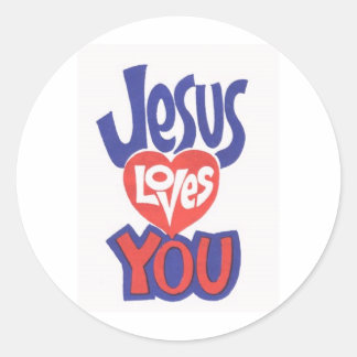 JESUS-KÄRLEK-You Stickers Runt Klistermärke