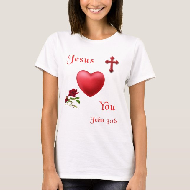 jesus kärlek you t shirt (Framsida)