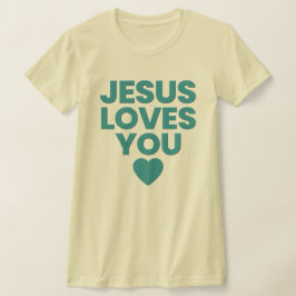 Jesus Kärlek You Tee, kristen, Embossed Print T Shirt