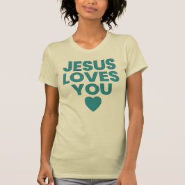 Jesus Kärlek You Tee, kristen, Embossed Print T Shirt