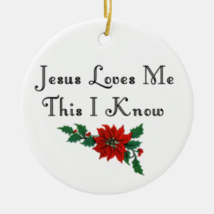 JESUS KÄRLEKAR ME-ORNAMENT JULGRANSPRYDNAD KERAMIK