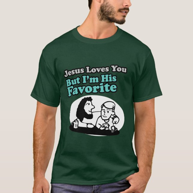 Jesus kärlekar som du skojar t-shirt (Framsida)