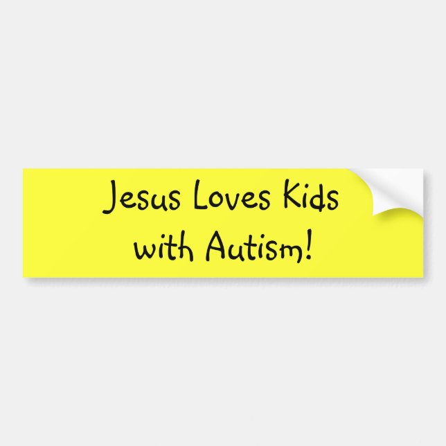 Jesus kärlekKidswith Autism! Bildekal (Framsidan)