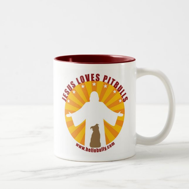 Jesus kärlekPitbulls mugg (Höger)