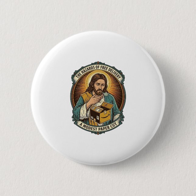 Jesus kartong låda pappersskärning finger smärta h knapp (Framsida)