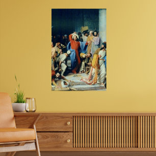 Jesus kastar ut pengar som växlar poster