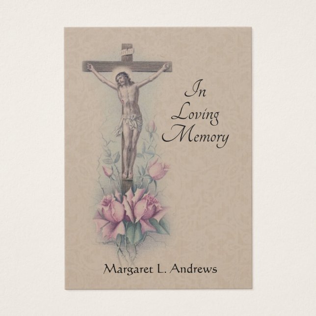 Jesus katolska Heligan Prayer Visitkort (Framsidan)