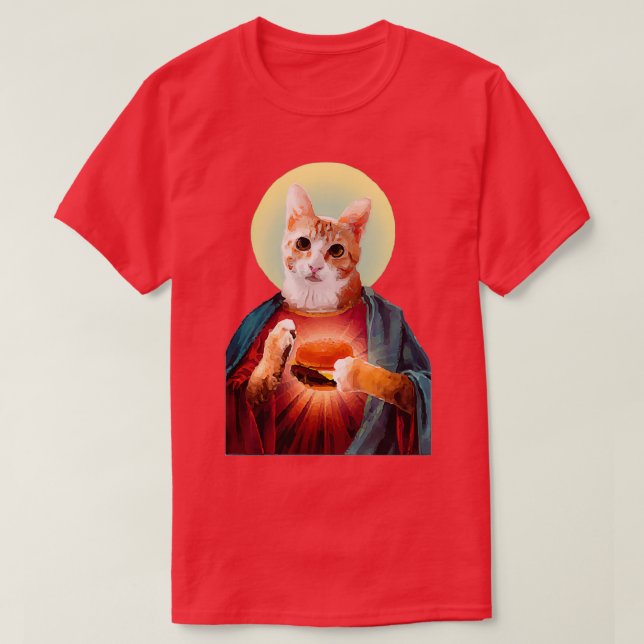 Jesus Katten T Shirt (Design framsida)