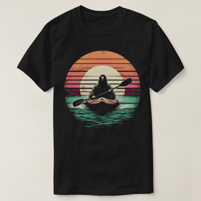 Jesus Kayaking Funny Christian Religiösa Kayak Lov T Shirt (Design framsida)