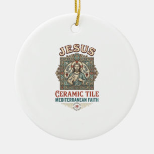 Jesus keramisk kakel Medelhavet Tro Jesus Keram Julgransprydnad Keramik