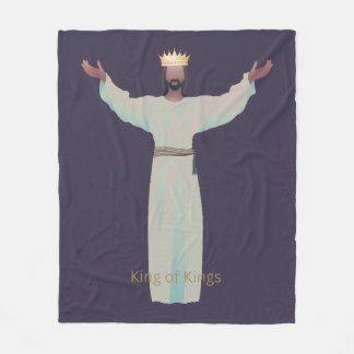 Jesus "King of Kings" Blanket, Christian Gifts Fleecefilt