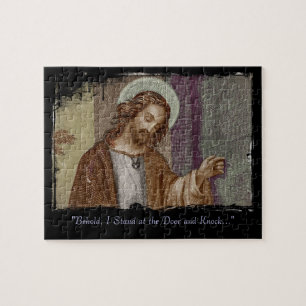 Jesus knackar på dörr pussel