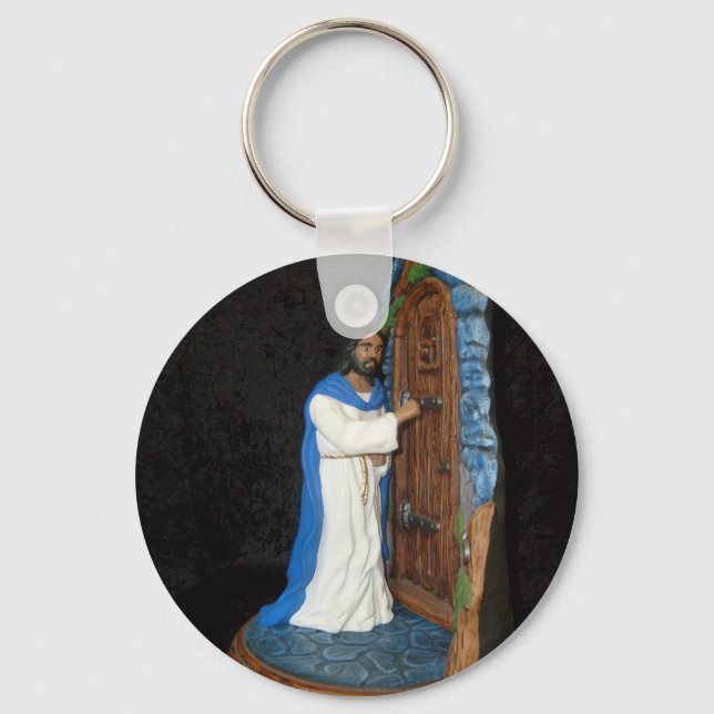 Jesus knackar på dörren nyckelring (Framsida)