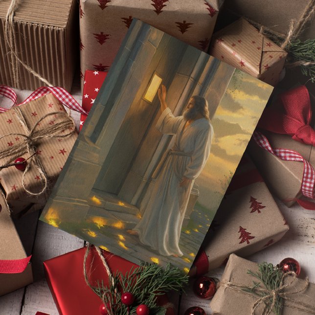 Jesus knackar på en strålande dörr kort (Skapare uppladdad)