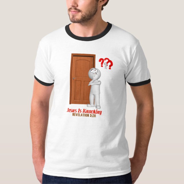 Jesus knackar på Ringer T-Shirt (Framsida)