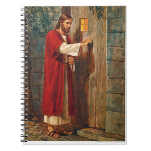Jesus knackningar på dörren anteckningsbok med spiral