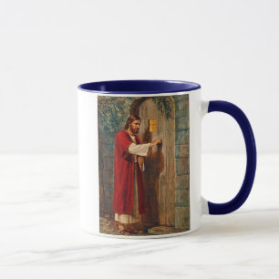Jesus knackningar på dörren mugg