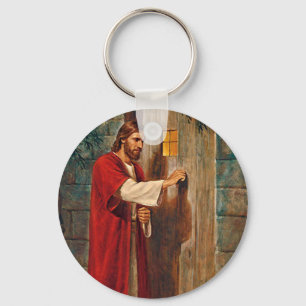 Jesus knackningar på dörren nyckelring