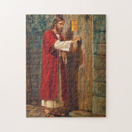 Jesus knackningar på dörren pussel