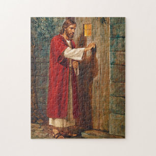 Jesus knackningar på dörren pussel