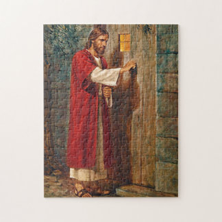 Jesus knackningar på dörren pussel
