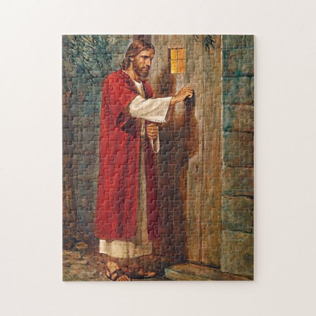Jesus knackningar på dörren pussel (Vertikal)