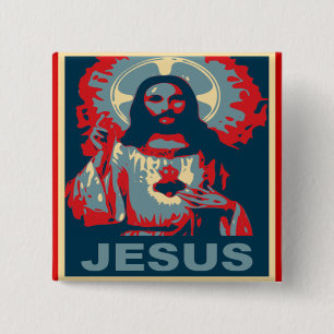 Jesus knäppas (Obama stil) Knapp