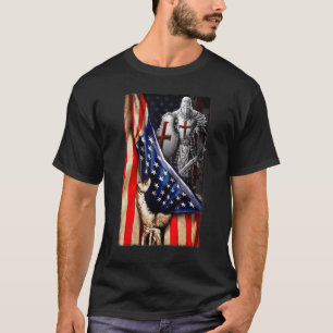 Jesus Knight Templar Warrior of Christian Amerian T Shirt