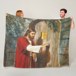 JESUS KNOCKING PÅ DOOR FLEECEFILT