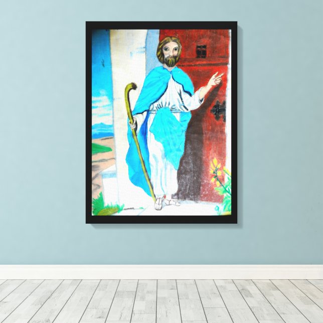 JESUS KNOCKS canvas (Insitu (trägolv))
