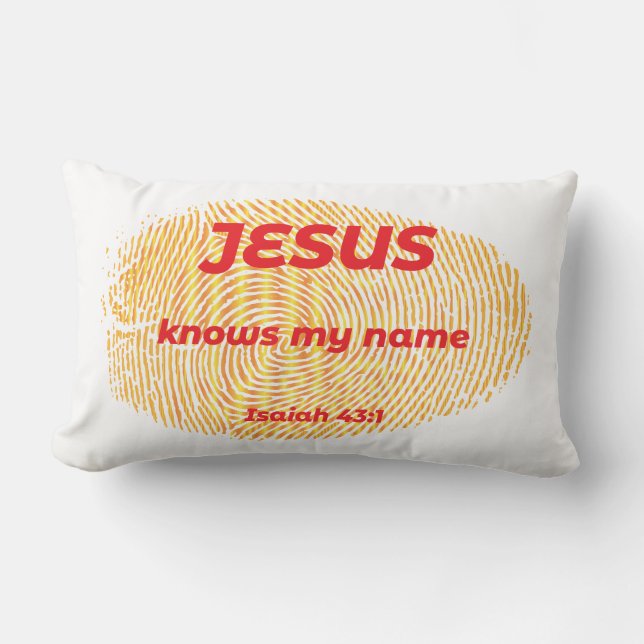 JESUS KNOWS MY NAMN LUMBARKUDDE (Framsida)