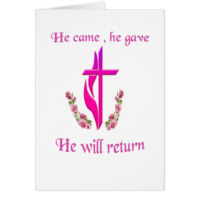 Jesus kom och han kommer tillbaka hälsningskort (Framsidan)