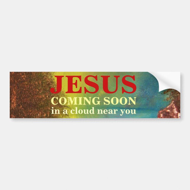 JESUS KOMMANDE SNART bildekal (Framsidan)