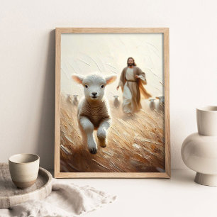 Jesus Kommer Att Rädda Lammet, Kristen konst, Jesu Poster