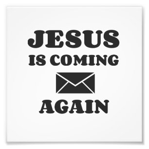 JESUS KOMMER IGEN FOTOTRYCK