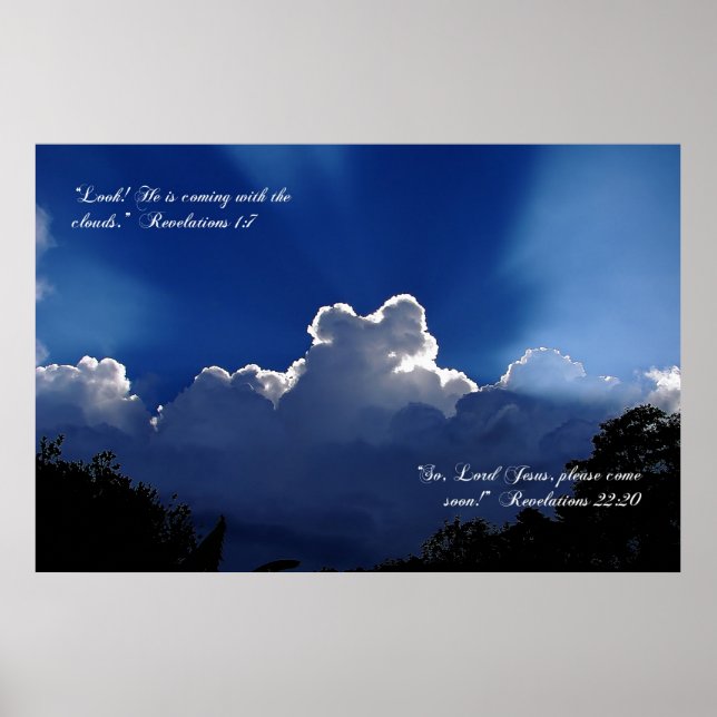 Jesus kommer in i Clouds inspiration Poster (Framsidan)