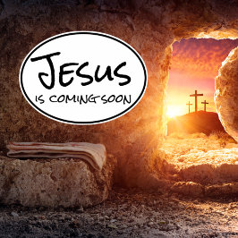 Jesus kommer snart Anpassningsbar-klippt vinylketi Klistermärken