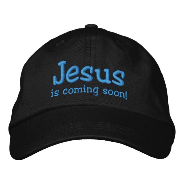 Jesus kommer snart! broderad keps (Framsida)