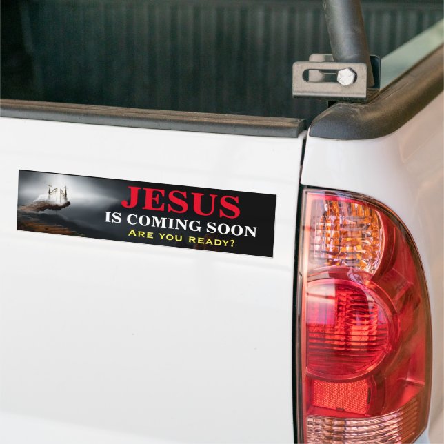 JESUS KOMMER SNART Bumper Sticker Bildekal (På lastbil)