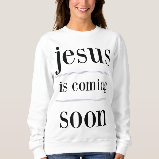 Jesus kommer snart Christian Evangelism Group T Shirt (Framsida)