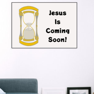 Jesus kommer snart i Guld Poster
