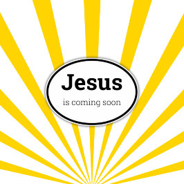 Jesus kommer snart, svart Anpassningsbar, vinyl Klistermärken