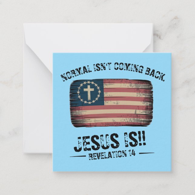 Jesus kommer tillbaka anteckningskort (Framsida)