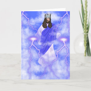 Jesus kommer tillbaka i molnen och hälsningen kort