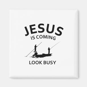 Jesus kommer, titta upp. magnet