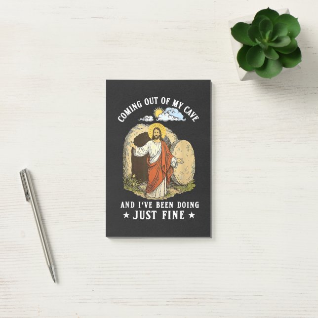 Jesus kommer ut ur min grotta  post-it block (Kontor)